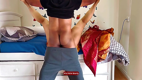 Indian milf 18+ gets her pussy fucked hard by her stepbrother