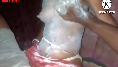 Indian auntywife sucking her lover's cock in a hot pov