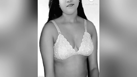 Indian step sister with a pink dress and black panties