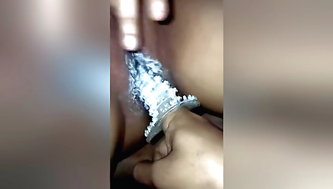 Indian teen 18+ has her body and her body toy at the same time