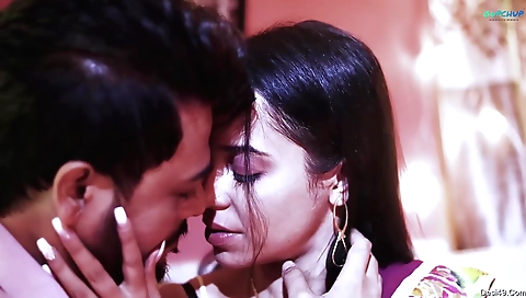 Brunette brunette with a beautiful face and a cute body