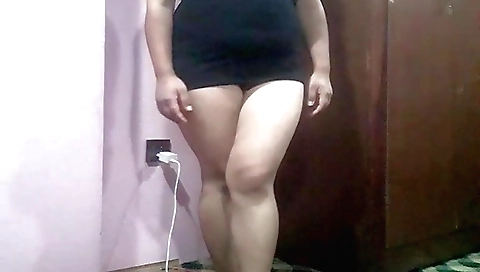 Asian girl does solo with a big ass and a big dick