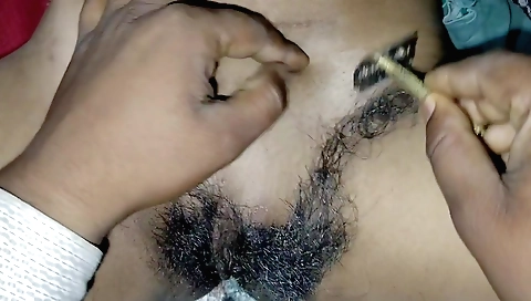 Indian hairy woman with small hairy pussy gets banged in POV