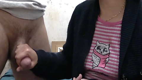 Handjob for stepson in first life by perverted stepmom