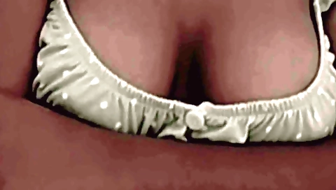 amateur wife masturbates with a dildo on the table