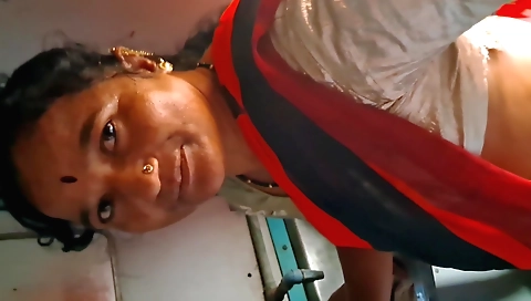 Indian brunette mature girl enjoys solo sex with her stepdad