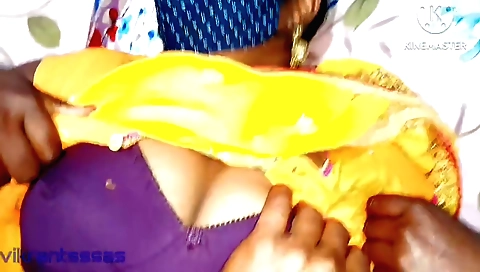 Sexy brunette with big tits is showing her body in webcam