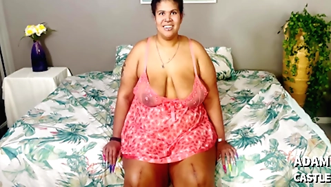 Indian milf with huge tits and big ass has a big facial