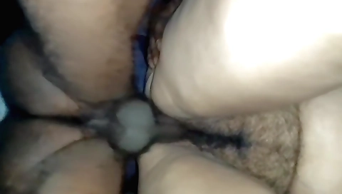 Amateur Indian chick with big hairy pussy fucked hard