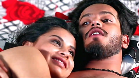 Big tits brunette and a little smile in a sexy video