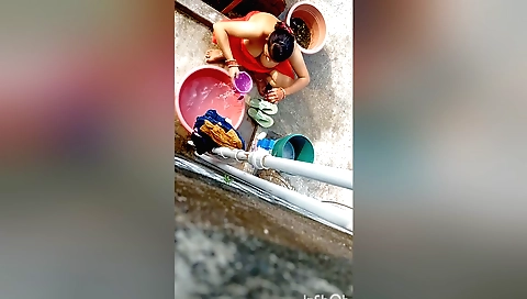 Hot busty indian brunette is showing off in her bedroom