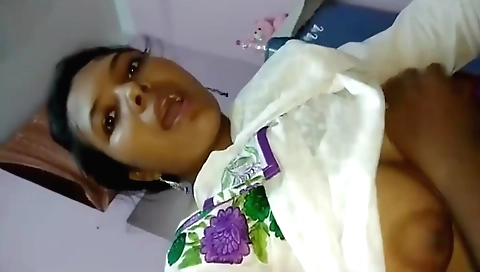 Indian with big tits and face is showing her big boobs