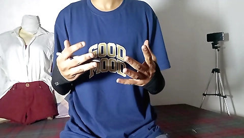 Indian teacher teaching business in homemade video