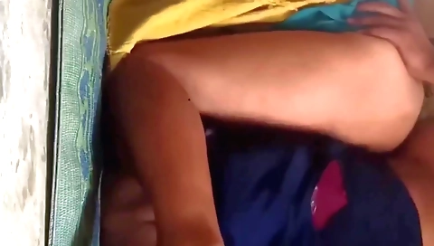 Indian teen is riding with a friend in her bedroom