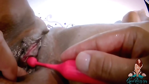 I got a massage and fucked a big dildo on my hairy pussy