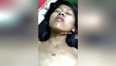 I love being covered in my hairy pussy in homemade porn