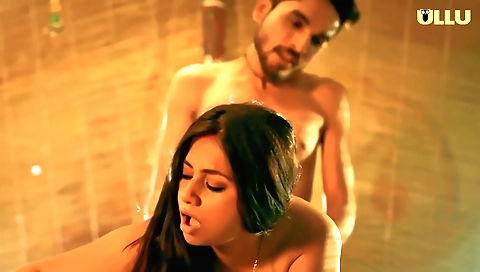 Indian chick gets screwed by two guys in a threesome