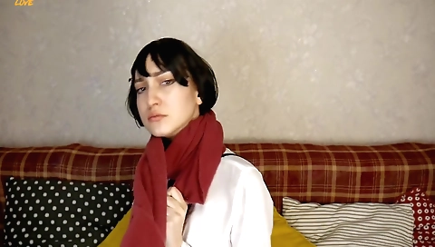 A hot brunette with wet feet is going on a foot fetish trip