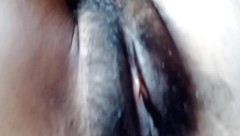 Indian girl with hairy pussy shows her natural body