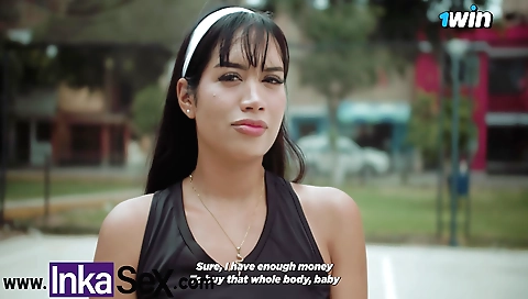 Indian babe is playing volleyball and seduced by her boyfriend