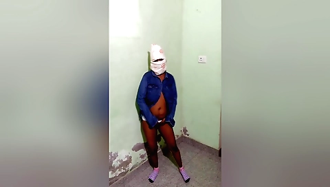 Indian solo video on the bed and in front of the camera