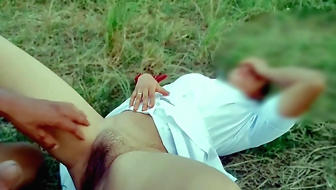 Hairy Indian nurse has sex with patient in outdoor