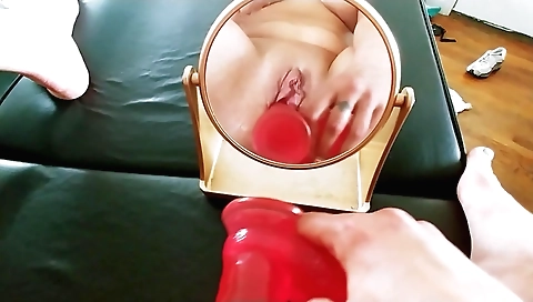 Amateur brunette naked in her bedroom talking dirty