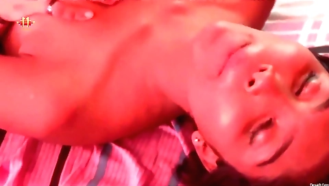 Big booty brunette girl in the kitchen with a big tits