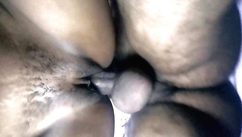 Indian stepsister gets him to cum on her hairy body