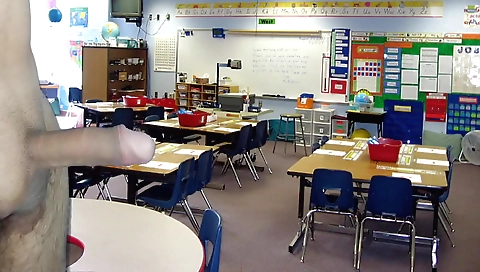 Indian girl is in a classroom and she is making a porn video