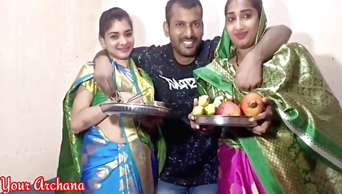 Busty indian brunette girl enjoys sex with her boyfriend