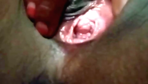 Sexy redhead solo porn with a naked woman in stockings