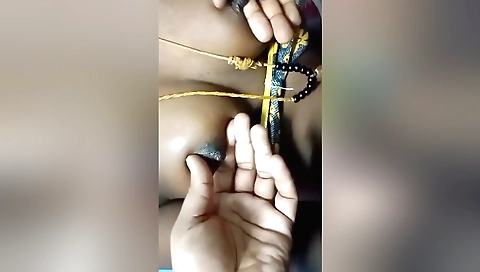 Indian girl with a round ass is in a kinky bondage scene