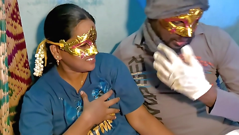 Amateur brunette with small tits gets caught and punished