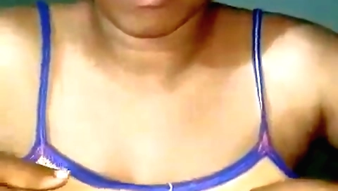 Busty brunette milf in sexy black dress and stockings