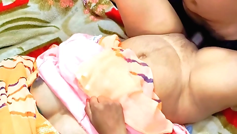 Indian girl makes your man cum on the bed in bikini