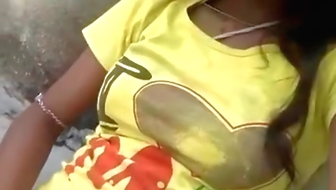 Brunette amateur takes off her top and finger her hairy pussy