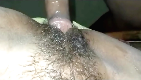 Indian girl with a sexy face gets hairy and fucked