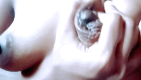 Indian homemade video with a petite babe and a milk