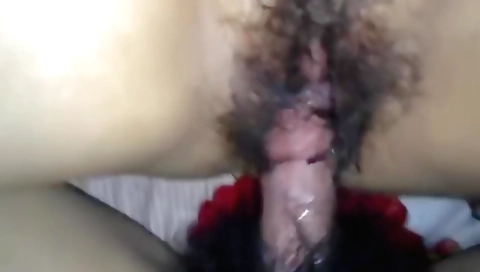 Indian girl gets fucked in her hairy pussy by boyfriend