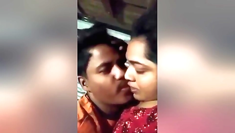 Indian brunette gets fucked in the village by her friend