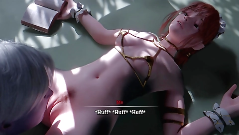 Indian redhead with a juicy ass is having a good time