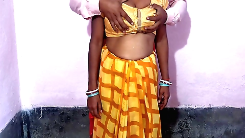 Indian amateur girl with large boobs is having a nice fuck