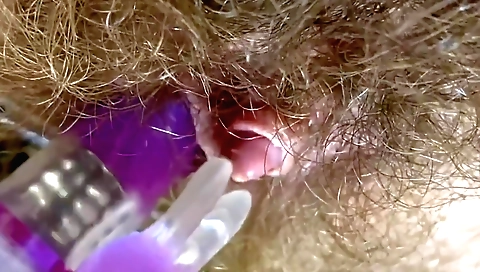 Young old with a hairy pussy loves it to get fucked