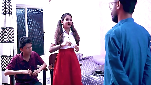 Indian brunette with small tits gets her pussy fucked