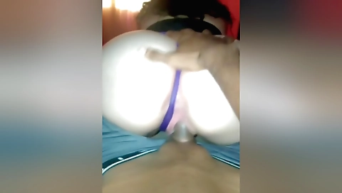 Indian busty woman rides a big dick in pov porn video