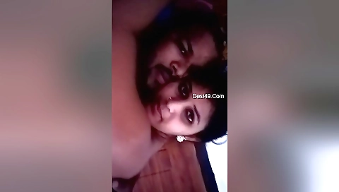 Indian girl with big boobs gives an awesome blowjob to her boyfriend