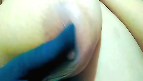 Amateur solo female in stockings and a black dress