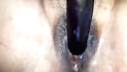 Indian amateur fingered and fingered her hairy pussy