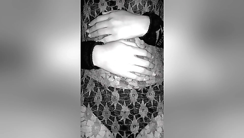 Solo 50+ blonde with big tits enjoys a sexy blowjob